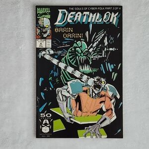 Vintage Marvel Comics Deathlok #4 (Oct 1991) Brain Drain! Part 3/4 Denys Cowan